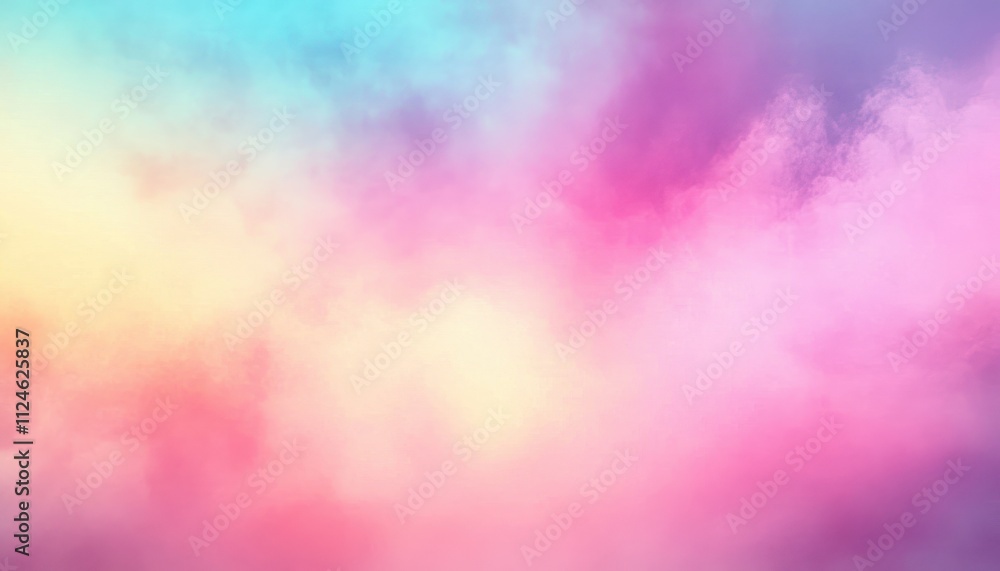 Poster dreamy pastel gradient background iridescent texture soft colors minimalist pattern bright holograph