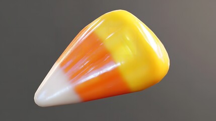 A single candy corn a traditional Halloween treat