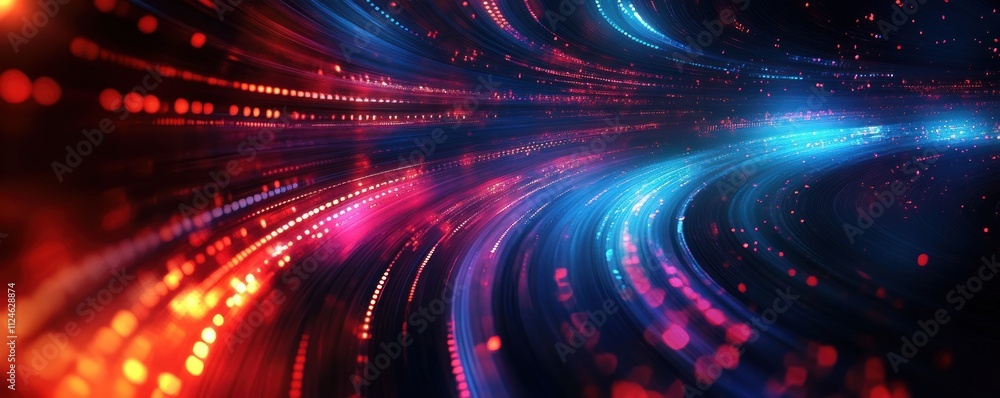 Poster cyberpunk abstract background for ai data transmission digital art technology multimedia research ne
