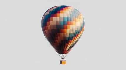 Fototapeta premium Colorful hot air balloons against gray background with space for text.