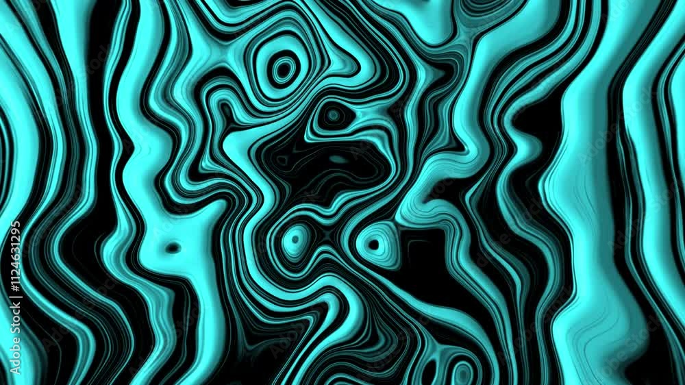 Poster colorful gradient motion background with flowing curved waves animation isolated on black background