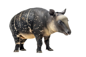 Captivating Hyperrealistic Front View of a Tapir Showcasing Its Unique Short Trunk for Educational and Artistic Use