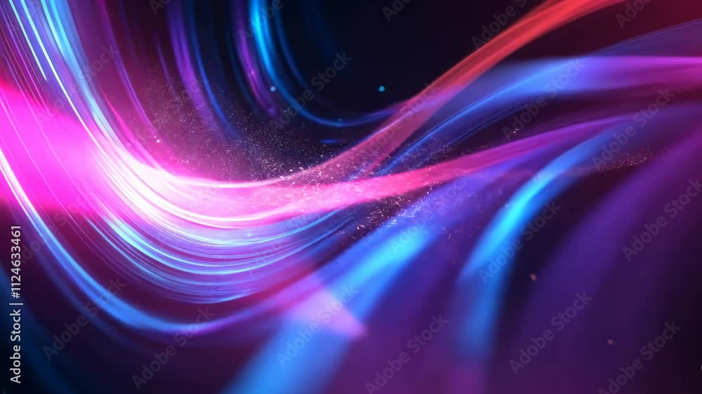 Poster colorful abstract swirls create dynamic visual flow in a vibrant digital design