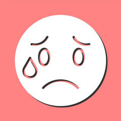 Crying Face Vector Icon