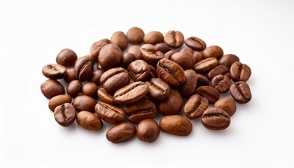 Naklejka premium coffee beans on white background