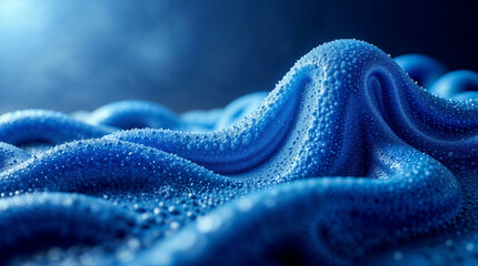 blue soft forms, abstract wallpaper