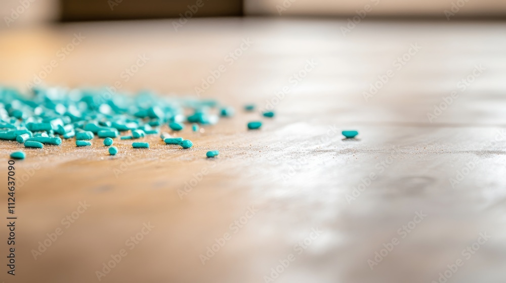 Aufkleber a medium close-up shot showcases a shimmering golden backdrop adorned with scattered emerald-green s