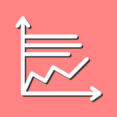 Line Graph Vector Icon