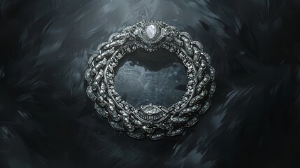 Fototapeta premium A closed up luxurious jewelry theme of a necklace, Ai Generative.
