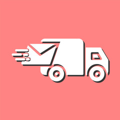 Mail Truck Vector Icon