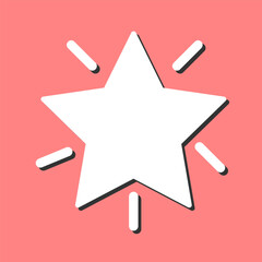 Glowing Star Vector Icon