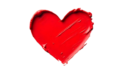 Isolated Red Heart Cut-Out on Transparent Background for Valentine's Day Designs