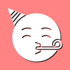 Obraz premium Partying Face Vector Icon