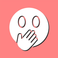Face with Hand Over Mouth Vector Icon