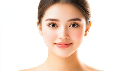 Obraz premium Beautiful Woman Face Portrait Skincare Cosmetics Beauty