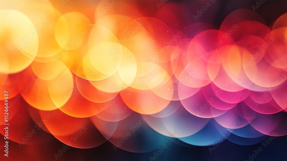 Aufkleber a vibrant abstract background of colorful bokeh lights.