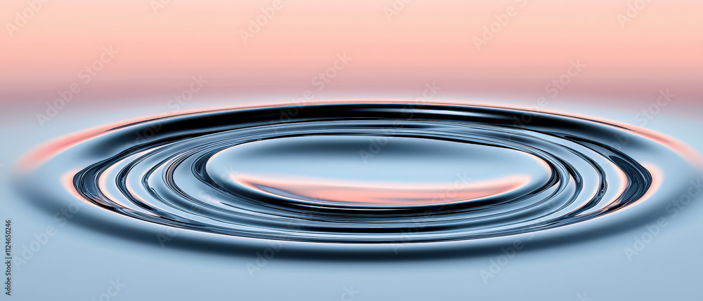 Aufkleber serene abstract water ripple with soft pastel colors, creating calming effect. smooth surface reflec