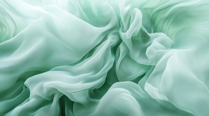 Fototapeta premium a poetic marriage of mint green and seafoam blue abstract shape,