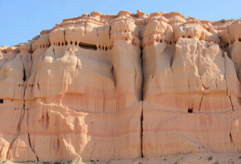 Eroded Cliff Face With Natural Weathering Patterns