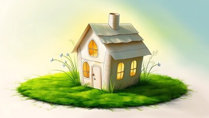 A serene and vibrant illustration. ai generate