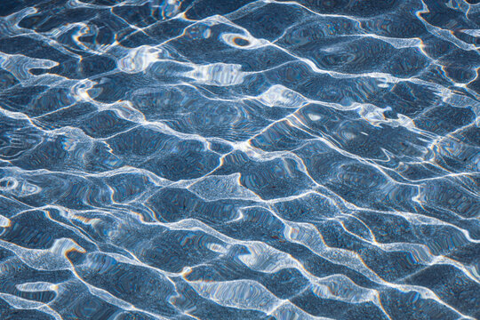 refelction an ripples on the water in the pool, color background