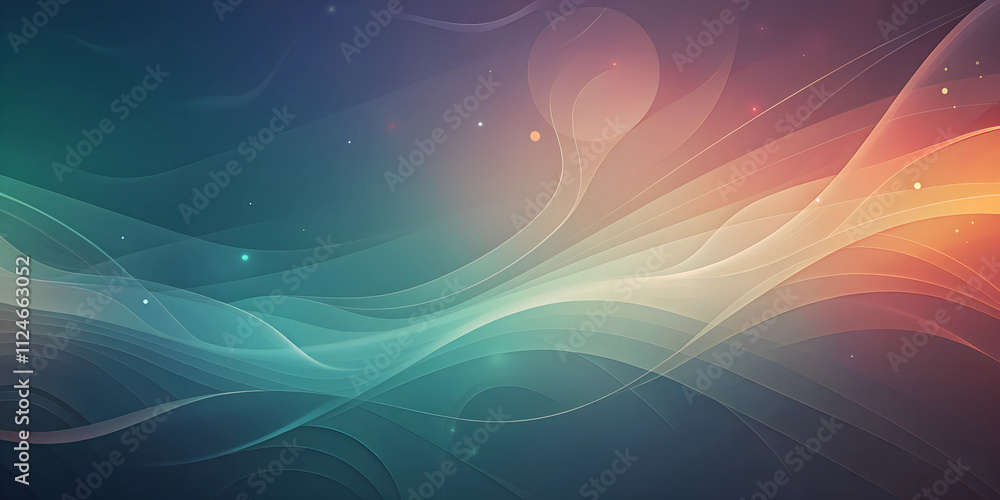 Aufkleber abstract wallpaper featuring flowing waves of color and light in a tranquil desktop background