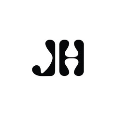 JH monogram logo design letter text name symbol monochrome logotype alphabet character simple logo