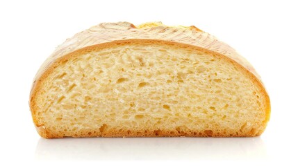 Slice of Wheat Bread Isolated on White Background, Nutritious and Versatile Loaf for Daily Meals and Snacks.
