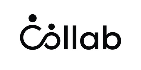 collab typography logo design, letter mark graphic vector concept