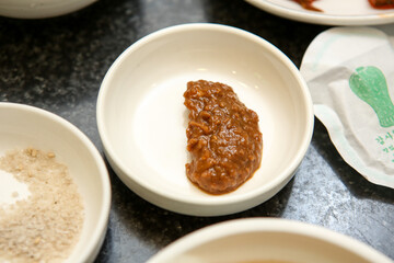 Korean traditional sauce. soybean paste