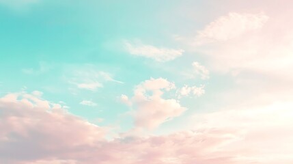 Obraz premium A soft, blurred gradient background in pastel shades of blue, green, yellow, and pink.