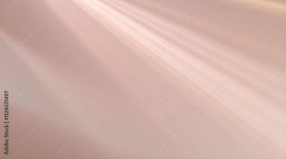 Poster soft rays of light creating a gentle and calming atmosphere on a pink background