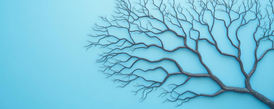 Tree branches forming a neural network, symbolizing connection and intelligence