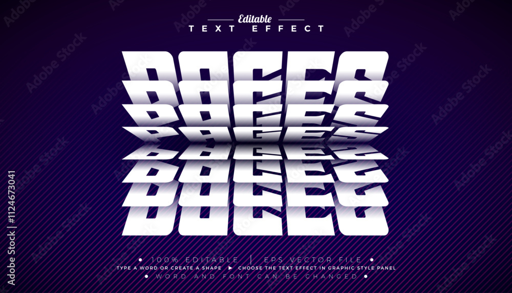 Aufkleber pages 3d text effect design editable and scalable vector graphic style effect with book page letteri
