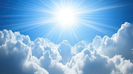 Bright Sun Shining Through Clouds