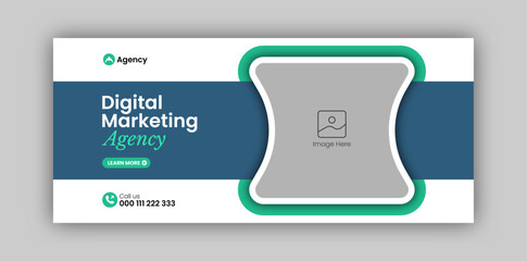 Digital Marketing Agency Facebook Cover Design or Corporate Facebook Cover Design and Web Banner Design Template