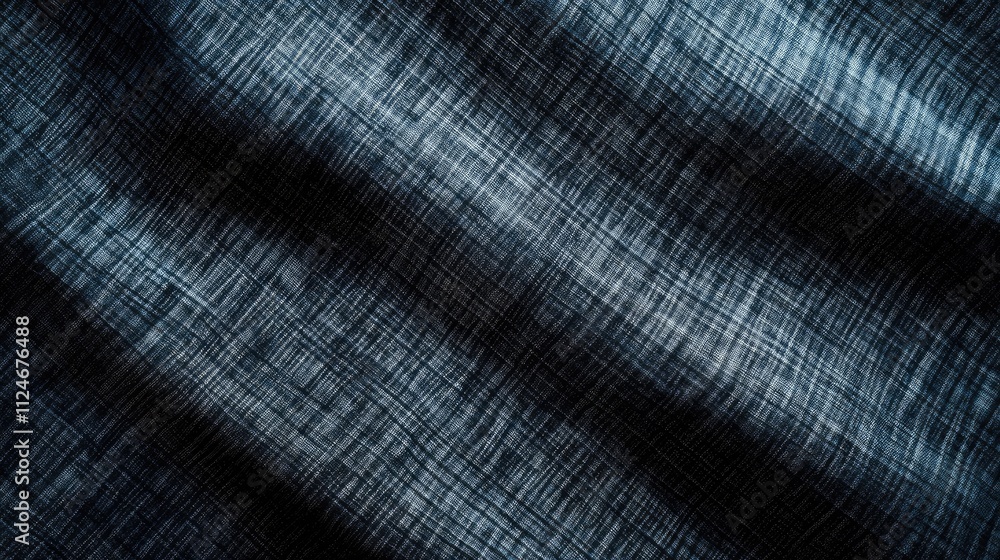 Poster a small dark black pattern on silk fabric creating a textured background with a unique combination o