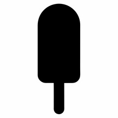 Black Silhouette Vector Illustration of a Popsicle