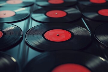 3D Vinyl background: Classic Record Pattern wallpaper illustration