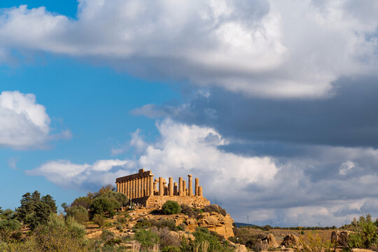 Ancient Ruins of the Valley of the Temples in Sicily, Italy