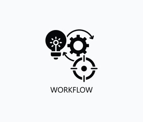 Workflow Vector, Icon Or Logo Sign Symbol Illustration 