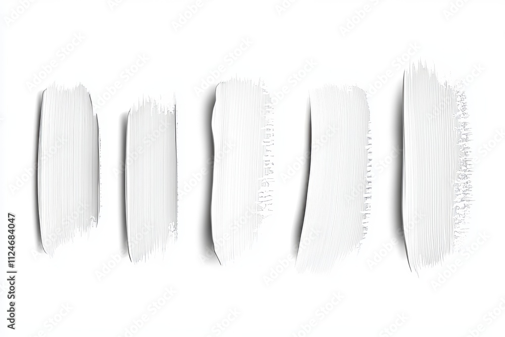 Aufkleber four different brush strokes, each with varying degrees of thickness and texture
