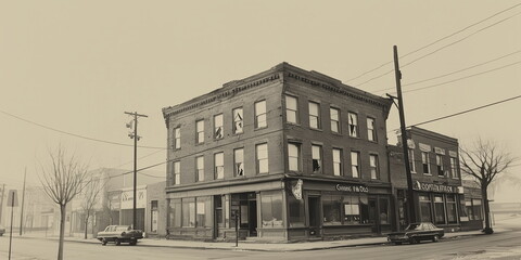 old part of town, early days home town. 