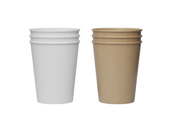 stacked paper cups 3D render mock up image
