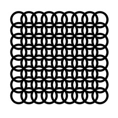 Geometric ornament of circles pattern, doodle hand-drawn