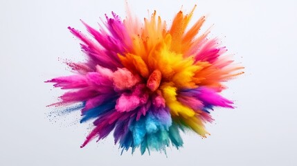 Obraz premium Colorful explosion of paint is depicted in the image. The explosion is made up of a variety of colors, including red, yellow, green, and blue. The explosion appears to be a burst of creativity