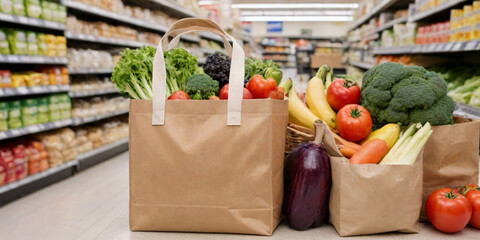 colorful fresh vegetables, shopping basket, broccoli, tomatoes, lemons, peppers, farmers market produce, vibrant colors, healthy food, organic ingredients, rustic wooden background, close-up shot, hig