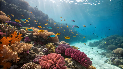 Obraz premium coral reef with fish