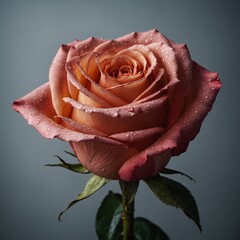 A close-up shot of a rose in high-definition studio lighting.