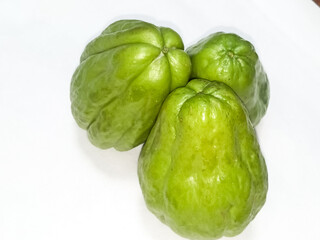 Chayote Vegetable isolated white background